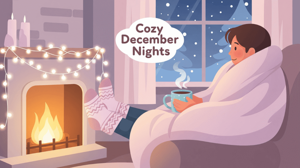 Cozy December Nights Captions