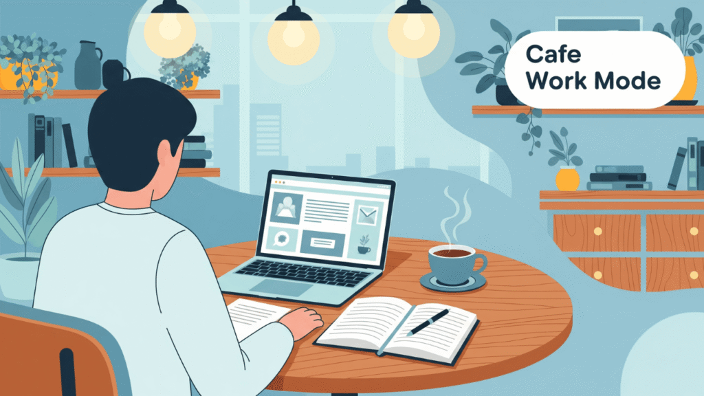 Study & Work Cafe Vibes Captions