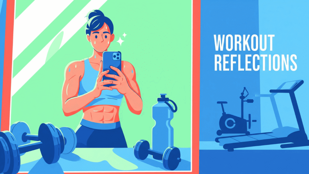 Gym Mirror Pose Captions