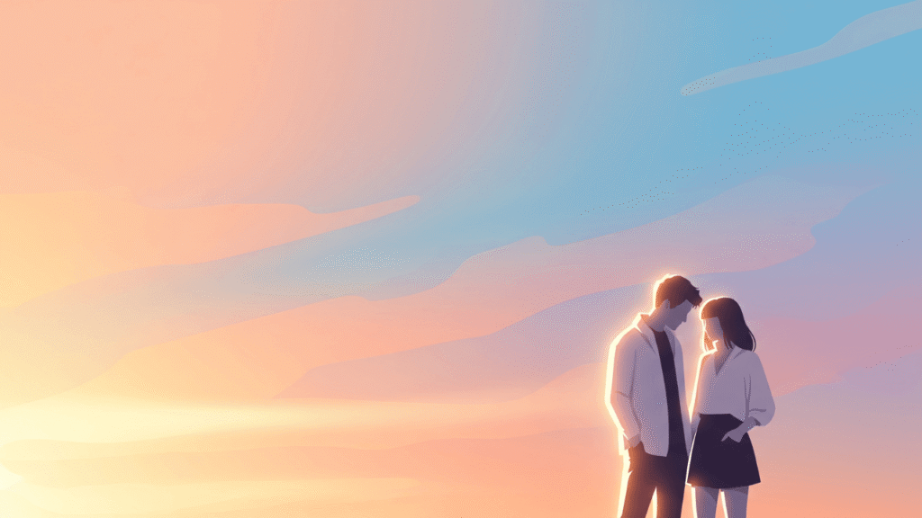 Sunset Couple Captions