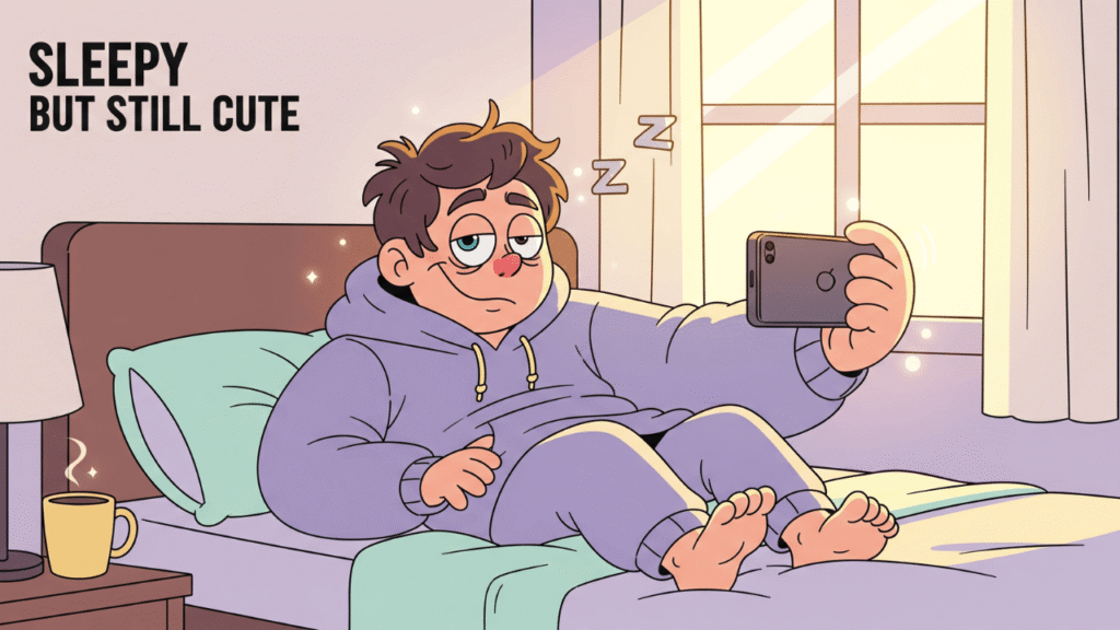 Sleepy-Selfie Captions