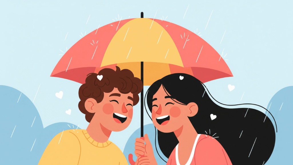 Romantic Rain Captions