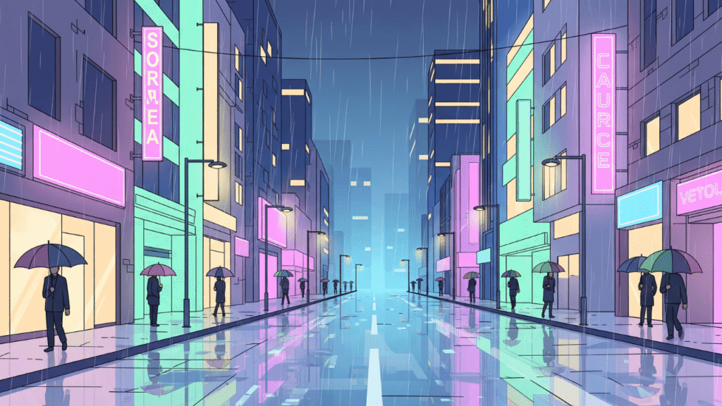 Rainy City Captions