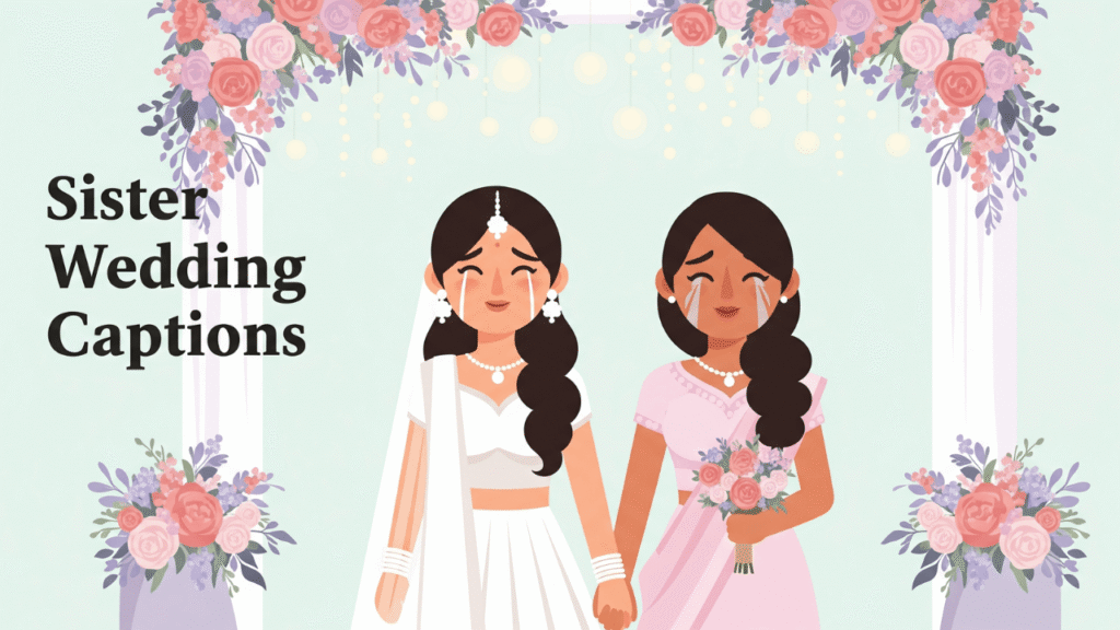 320+ Sister Wedding Captions for Instagram (2025 Edition)
