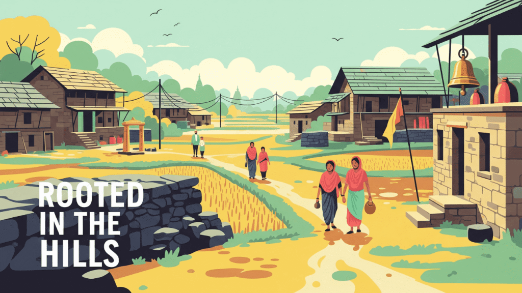 Village Life Pahadi Captions