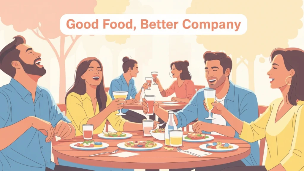 Lunch Captions with Friends 